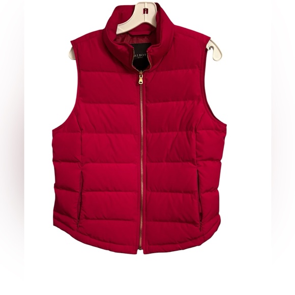 Talbots down puffer vest petite Medium Berry Pink - Picture 1 of 9